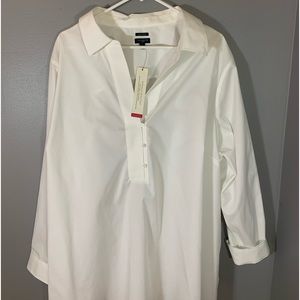Women’s Talbots blouse size 24W. white with long sleeves and button down front.